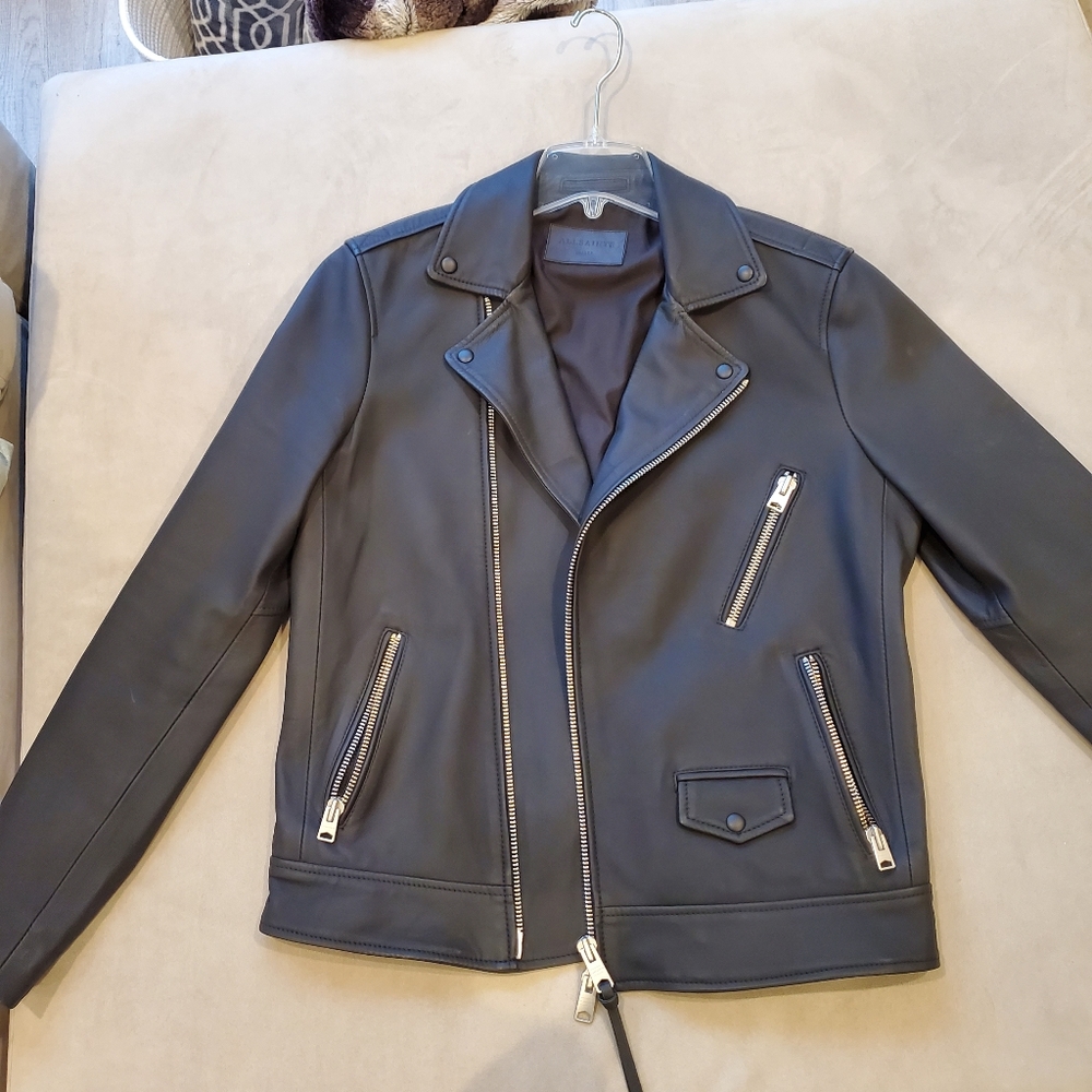 AllSaints Bloc Leather Jacket - M